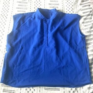 Figs Scrub Top in Electric Blue XL